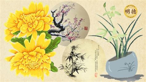 梅蘭菊竹象徵|四君子：中國文化瑰寶